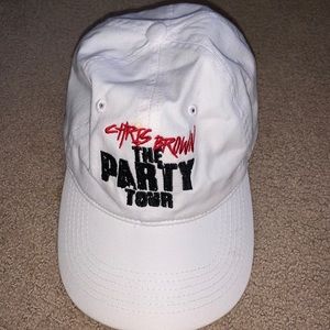 CHRIS BROWN THE PARTY TOUR WHITE HAT